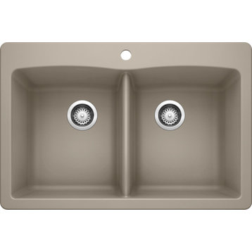 Blanco Diamond 33" Drop-In or Undermount Double Basin SILGRANIT Kitchen Sink