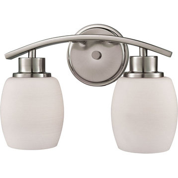 Casual Mission 2-Light Bath, Brushed Nickel