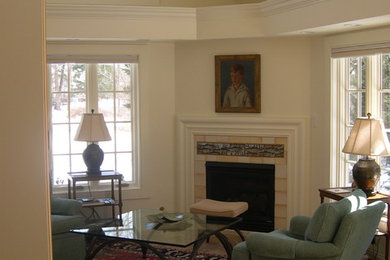 Example of a classic family room design in Philadelphia