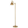 Beverly 65 Tall Floor Lamp with Metal Shade in Brass/Brass