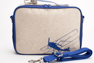 SOYOUNG BLUE AIRPLANE LUNCH BOX