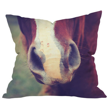 Allyson Johnson Horse Sense 1 Outdoor Throw Pillow, 18x18x5