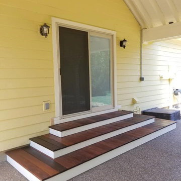 17x26' Covered Porch and exposed aggregate patio