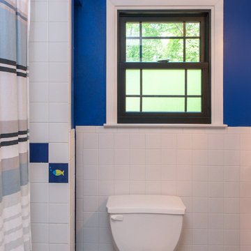 New Black Window in Wonderful Bathroom - Renewal by Andersen New Jersey / NYC