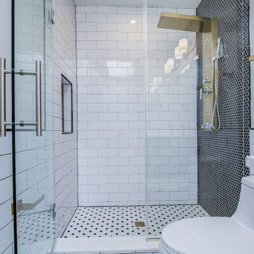 Bathroom Remodeling With Corner Tub, Standing Shower, Sink & Extra Cabinet Space