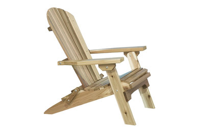 Montana Woodworks 15" Transitional Wood Adirondack Chair in Brown