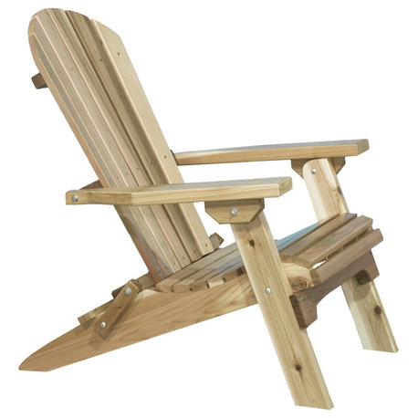 Montana Woodworks 15" Transitional Wood Adirondack Chair in Brown