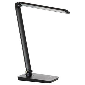 Pemberly Row Modern / Contemporary LED Desk Lamp in Black Finish
