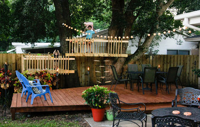 DIY Tree Forts and Deck Bring Out the Neighborhood Kids