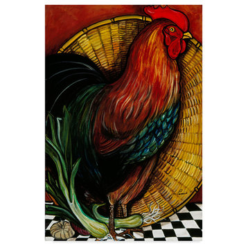 Jan Panico 'A Rooster In The Kitchen' Canvas Art, 19"x12"