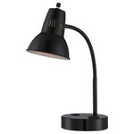 Lite Source - Lite Source LS-22780SILV Pagan - One Light Desk Lamp - Desk Lamp, Black W.Outletx1Pc&Usb Chargingx1Pc, E27 Cfl 13W.Pagan One Light Desk Lamp Silver *UL Approved: YES *Energy Star Qualified: n/a  *ADA Certified: n/a  *Number of Lights: Lamp: 1-*Wattage:13w E27 CFL bulb(s) *Bulb Included:Yes *Bulb Type:E27 CFL *Finish Type:Silver