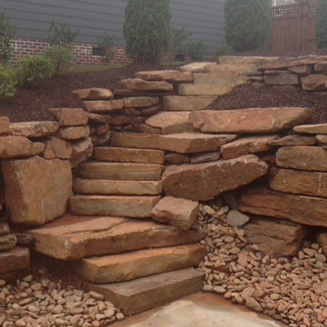 Natural stone wall/stairs