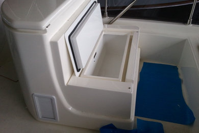 Custom 62' Ferretti Fly Bridge Under Seat Freezer