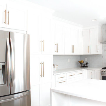 Modern Kitchen with Waterfall Edge by Lauren