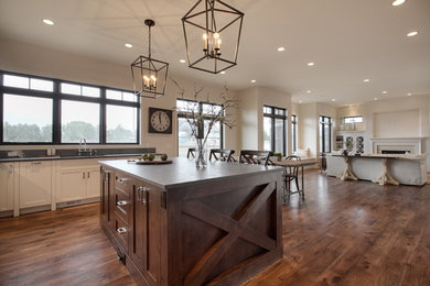 Inspiration for a contemporary kitchen remodel in Calgary