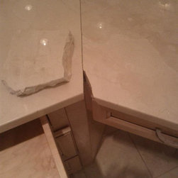 Marble Repair Before - Kitchen Countertops