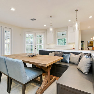 Winter Park White Kitchen with Booth Dining