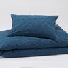 Coyuchi® Cotton Mache Duvet Cover, Mid Ocean Blue, King