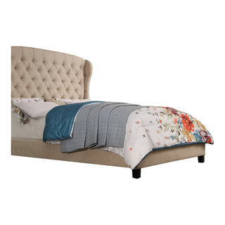 Felisa Upholstered Panel Bed, Queen - Transitional - Panel Beds - by ...
