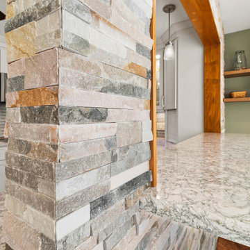 Kitchen with unique stonework