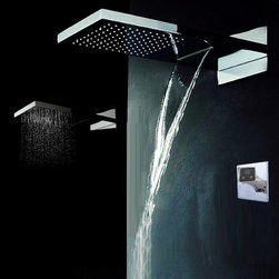 Luna Shower Set with thermostatic digital display mixer - Showerheads And Body Sprays