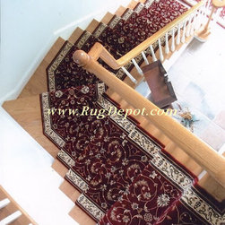Pie Shaped Stairs - Carpet Tiles