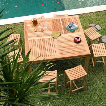 Teak Dining Table (9-Piece Gathering Set)
