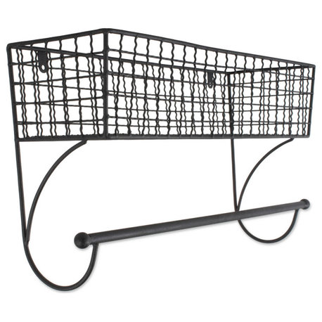 Large Black Farmhouse Towel Rack