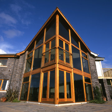 Transformation of 1960's Style Suburban Home into a Contemporary Lakeside Lodge