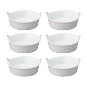 HIC Porcelain Mini Eared Ramekin 1 oz., Set of 6