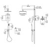 Modern Wall Mounted Shower System with Handheld Shower Pressure Balance Valve, Chrome, 10"