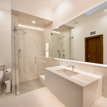 Guest Bath With Frameless Walk-In Shower
