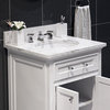 Derby White Bathroom Vanity, Pure White, 24" Wide, One Mirror, One Faucet