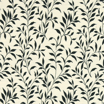 Black And Beige Floral Reversible Matelasse Upholstery Fabric By The Yard