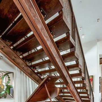 Beautiful Industrial Style Staircase