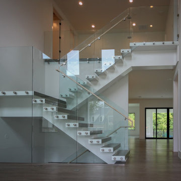 Project #80 | Mono-Beam Staircase with Glass Panels
