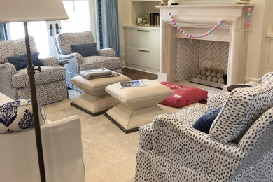 Example of a transitional family room design in Other