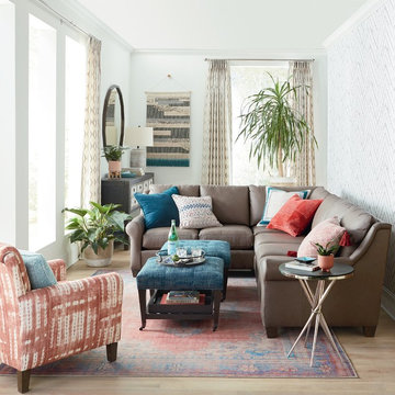 American Casual Ellery Large L-Shaped Sectional by Bassett