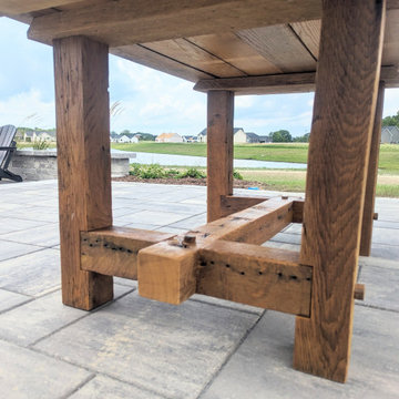 Reclaimed Barn Wood Patio Table | Custom Outdoor Dining Table