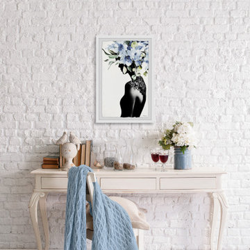 "Midnight Bloom" Framed Painting Print