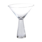6.25" Tall "Livogno" Martini Glass on Hammered Stem, Set of 4