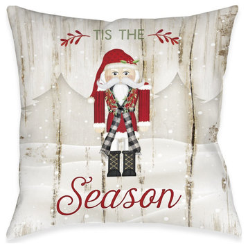 Nutcracker Christmas Season Indoor Pillow, 18"x18"