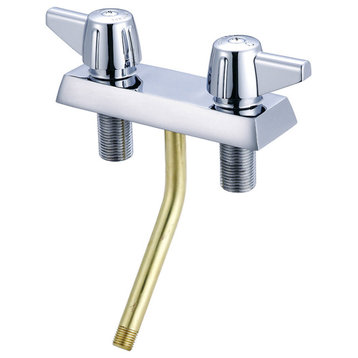 Central Brass 1132-B Double Handle Shampoo Faucet Trim - Polished Chrome