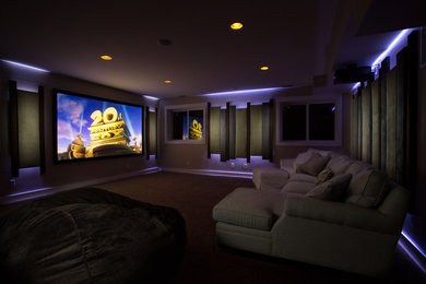 Basement room gets new 4K projection movie theater.
