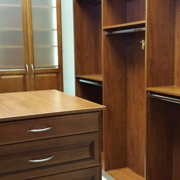 Wood and Melamine master closet