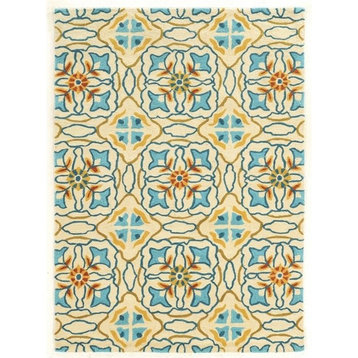 Linon Trio Ettie Hand Tufted Polyester 8'x10' Rug in Ivory