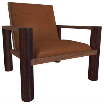 Auburn Leather Chair, Amber