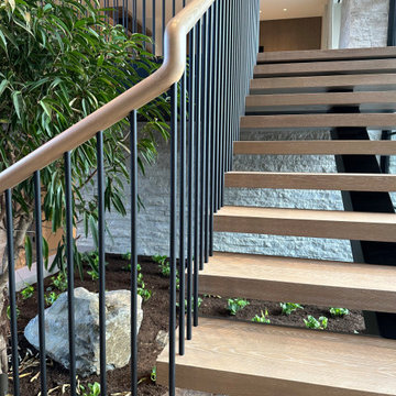 Architectural Digest Featured Floating Staircase & Custom Millwork