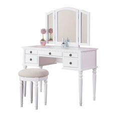 50 Most Por Bedroom And Makeup Vanities For 2019 Houzz 3 Piece Bedroom Vanity Set Table Mirror Stool White