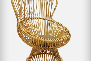 Wicker Lounge Chair • Model Margherita by Franco Albini